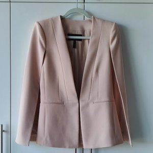 BCBGMaxAzria - Blush Pink Nude Capelet Cape Blazer Formal Wedding Guest SIZE XS